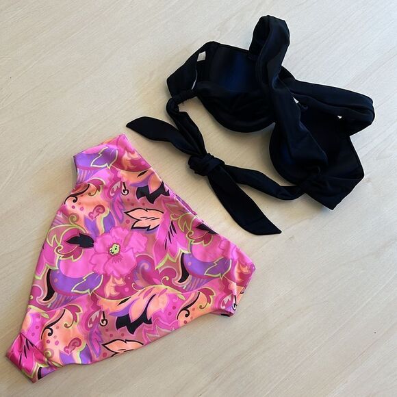 Victoria’s Secret • bikini • high waisted bottom size 4 / top 32DD NWT (WA-503) - Picture 4 of 13